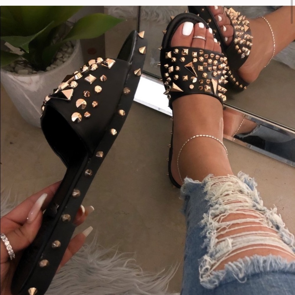 Rockstar spike sandals black - Picture 2 of 5
